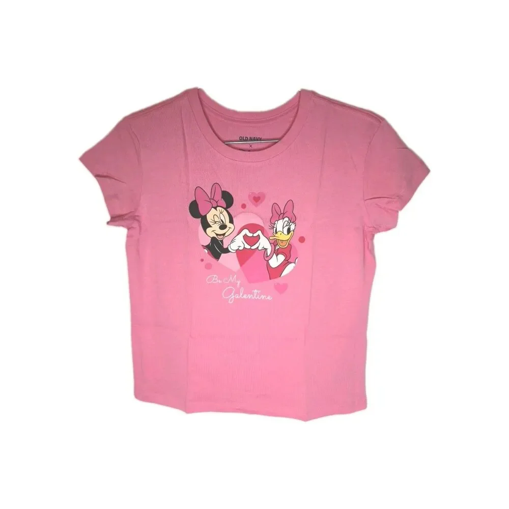 Old Navy Disney Girls Minnie y Daisy Graphic Short Sleeve T-Shirt pink M (8) .